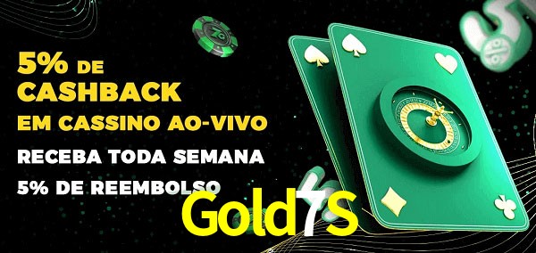 Promoções do cassino ao Vivo Gold7S